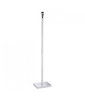 Floor Lamp Chrome Effect Plate 1 Light IP20 - E27 - 1