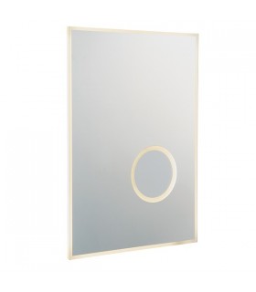 Bathroom Integrated LED Wall Mirrored Glass & Metallic Silver Effect Paint 1 Light IP44 - 1