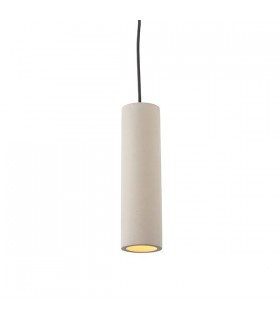 Pendant Grey Smooth Cement & Matt Black Paint 1 Light Dimmable IP20 - GU10 - 1