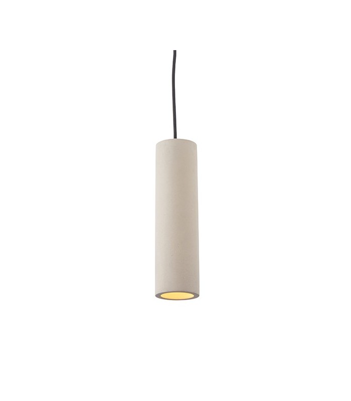 Pendant Grey Smooth Cement & Matt Black Paint 1 Light Dimmable IP20 - GU10 - 1