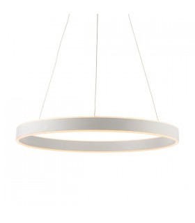 Integrated LED Pendant Matt White Paint & Frosted Acrylic 1 Light Dimmable IP20 - 1