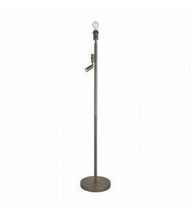 Floor Lamp Dark Antique Bronze Effect Plate 1 Light IP20 - E27 (Shade Sold Separately) - 1
