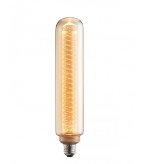 Accessory Amber Coloured Glass & Brass Effect Plate 1 Light IP20 - E27 - 1