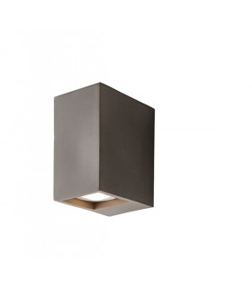Integrated LED Wall Grey Smooth Cement 2 Light IP20 - 1