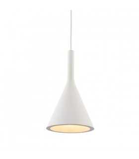 Pendant White Plaster & Matt White Paint 1 Light Dimmable IP20 - E14 - 1
