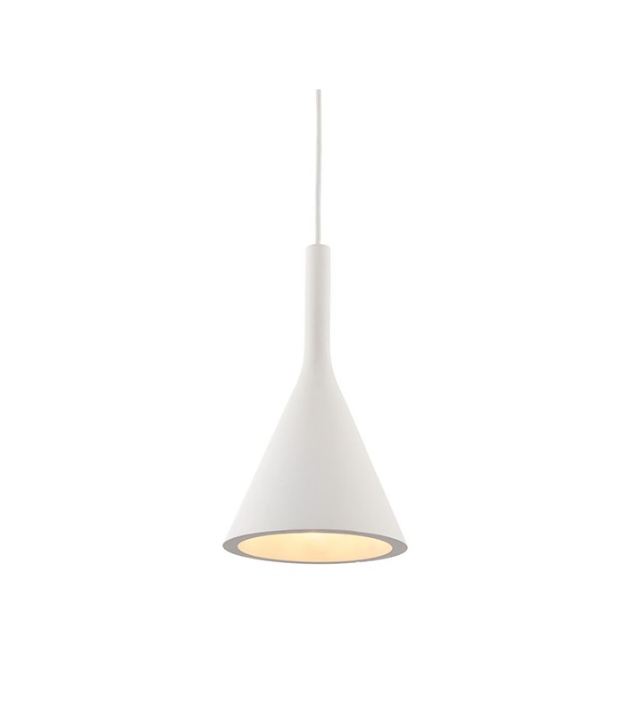 Pendant White Plaster & Matt White Paint 1 Light Dimmable IP20 - E14 - 1