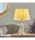 Table Lamp Antique Brass Plate & Yellow Cotton 1 Light IP20 - E27 - 1