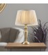 Table Lamp Antique Brass Plate & Oyster Silk 1 Light IP20 - E27 - 1