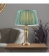 Table Lamp Antique Brass Plate & Fir Silk 1 Light IP20 - E27 - 1