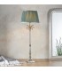 Table Lamp Polished Nickel Plate & Fir Silk 1 Light IP20 - E27 - 1