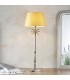 Table Lamp Polished Nickel Plate & Yellow Cotton 1 Light IP20 - E27 - 1