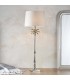 Table Lamp Polished Nickel Plate & Natural Linen 1 Light IP20 - E27 - 1