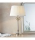 Table Lamp Polished Nickel Plate & Vintage White Silk 1 Light IP20 - E27 - 1