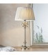 Table Lamp Polished Nickel Plate & Silver Silk 1 Light IP20 - E27 - 1