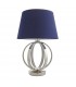 Table Lamp Bright Nickel Plate & Navy Cotton 1 Light IP20 - E27 - 1