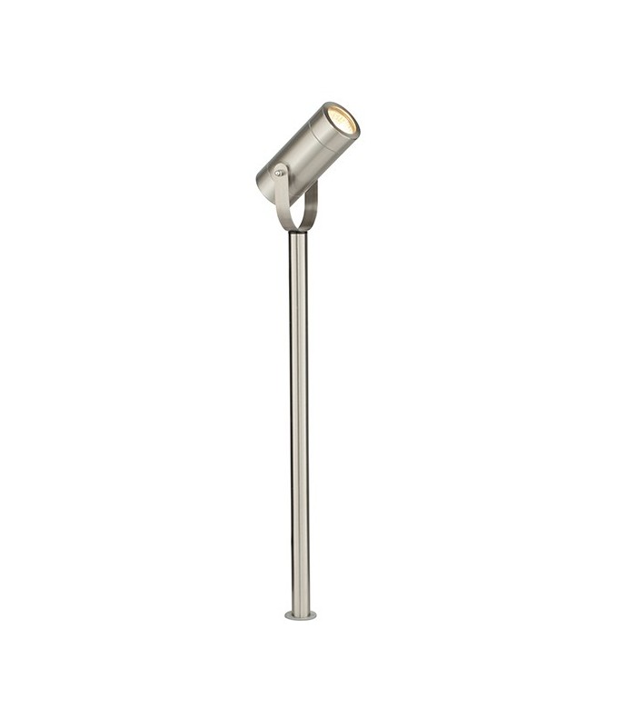 Outdoor 610Mm Spike IP44 7W Brushed Stainless Steel & Clear Glass - 1