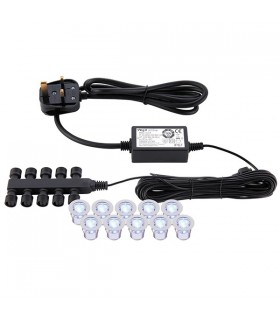 Outdoor Integrated LED 30Mm Kit IP67 0.15W Polished Stainless Steel & Clear Pc - 1