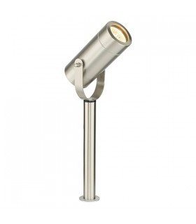 Outdoor 310Mm Spike IP44 7W Brushed Stainless Steel & Clear Glass - 1