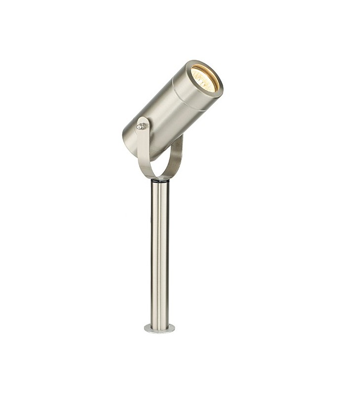 Outdoor 310Mm Spike IP44 7W Brushed Stainless Steel & Clear Glass - 1