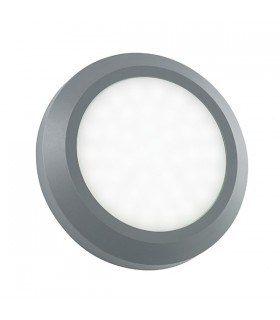 Outdoor Integrated LED Round Direct IP65 2W Grey Abs Plastic & Frosted Pc - 1