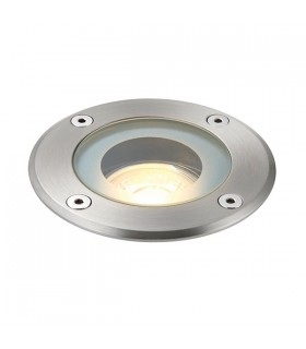Outdoor Round IP65 50W Polished Stainless Steel & Clear Glass - 1