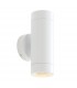 Outdoor Wall IP65 7W Gloss White Paint & Clear Glass 2 Light Dimmable IP65 - GU10 - 1