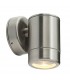 Outdoor Wall IP65 7W Brushed Stainless Steel & Clear Glass 1 Light Dimmable IP65 - GU10 - 1