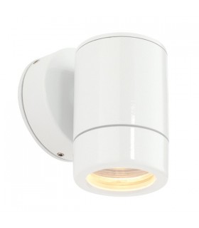 Outdoor Wall IP65 7W Gloss White Paint & Clear Glass 1 Light Dimmable IP65 - GU10 - 1