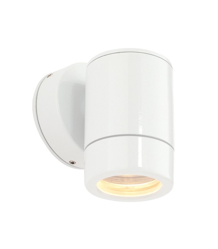 Outdoor Wall IP65 7W Gloss White Paint & Clear Glass 1 Light Dimmable IP65 - GU10 - 1