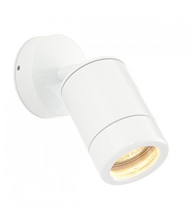 Outdoor Spot Wall IP65 7W Gloss White Paint & Clear Glass - GU10 - 1