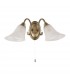 2 Light Indoor Wall Light Antique Brass with Frosted Glass, E14 - 2