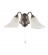 2 Light Indoor Wall Light Frosted Glass, Antique Silver, E14 - 2