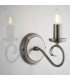 1 Light Indoor Candle Wall Light Antique Silver, E14 - 2