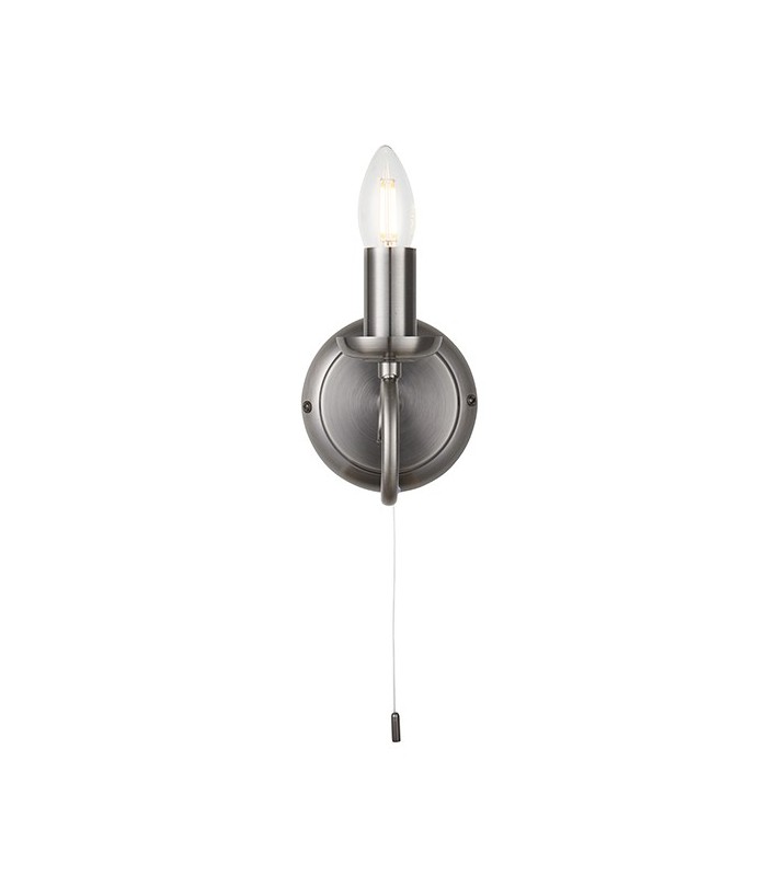 1 Light Indoor Candle Wall Light Antique Silver, E14 - 3