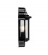 Outdoor Wall Lantern Satin Black Paint, Clear Polycarbonate IP44, E27 - 3