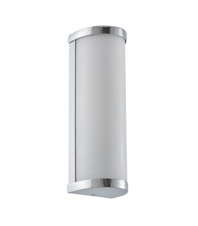 2 Light Bathroom Wall Light Chrome IP44 with Opal Glass, G9 - 2