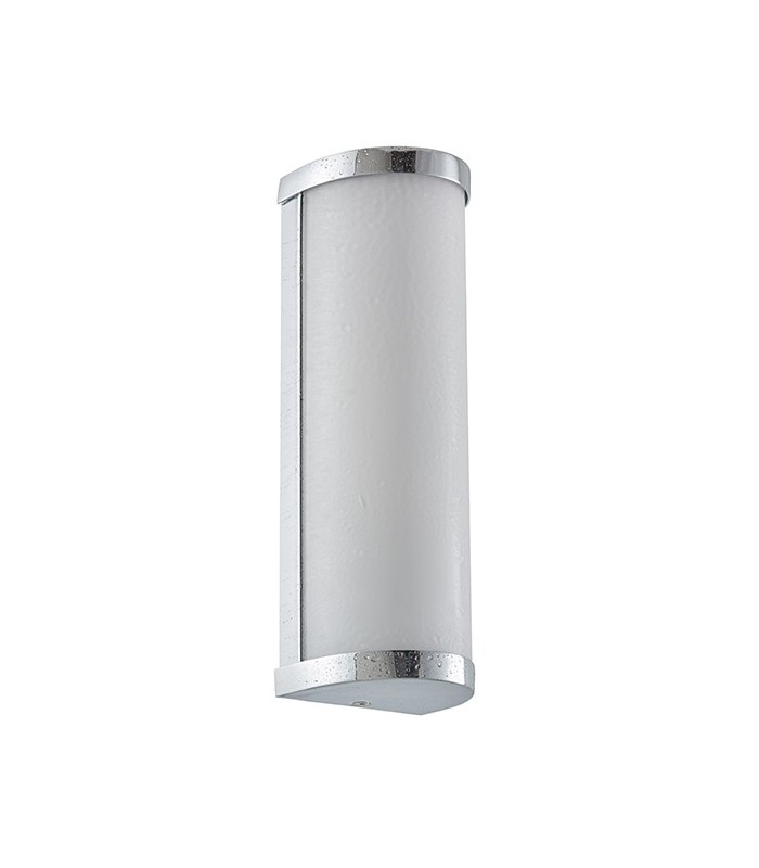 2 Light Bathroom Wall Light Chrome IP44 with Opal Glass, G9 - 2