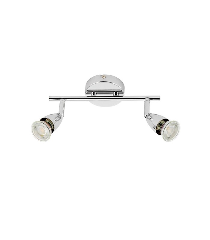 2 Light Adjustable Spotlight Chrome, GU10 - 2