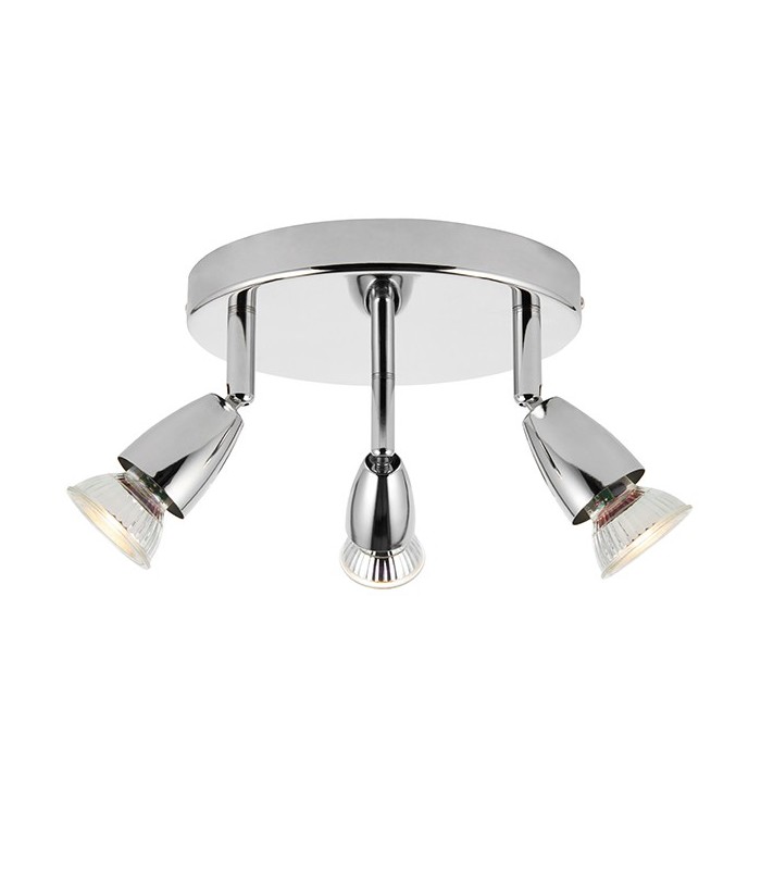 3 Light Adjustable Spotlight Chrome, GU10 - 3