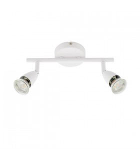 2 Light Adjustable Spotlight Gloss White, GU10 - 2