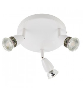 3 Light Adjustable Spotlight Gloss White, GU10 - 2