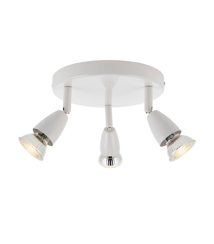 3 Light Adjustable Spotlight Gloss White, GU10 - 3