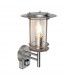 PIR 1 Light Outdoor Wall Lantern Polished Stainless Steel, Clear Polycarbonate IP44, E27 - 4