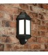 PIR 1 Light Outdoor Wall Light Frosted Polycarbonate, Matt Black Textured IP44, E27 - 4