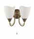2 Light Indoor Wall Light Antique Brass with Opal Glass, E14 - 2