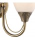 2 Light Indoor Wall Light Antique Brass with Opal Glass, E14 - 3