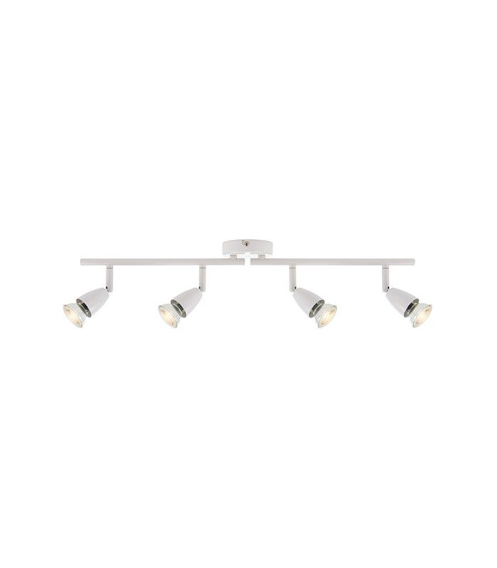 Adjustable 4 Light Spotlight Gloss White, GU10 - 3