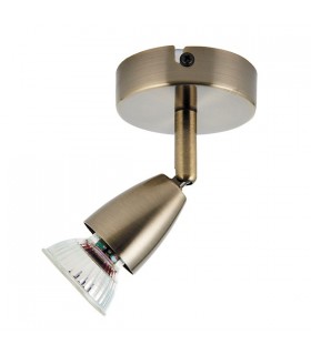 Adjustable 1 Light Spotlight Antique Brass, GU10 - 2