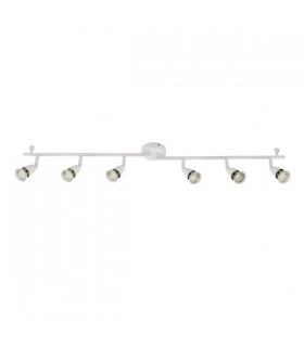 Adjustable 6 Light Spotlight Gloss White, GU10 - 2