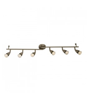 Adjustable 6 Light Spotlight Satin Nickel, GU10 - 2